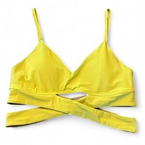 Lululemon Neon Green Crossback Sports Bra - Size 6 (Tag Removed)